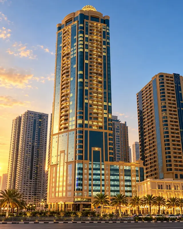 W Tower at golden hour