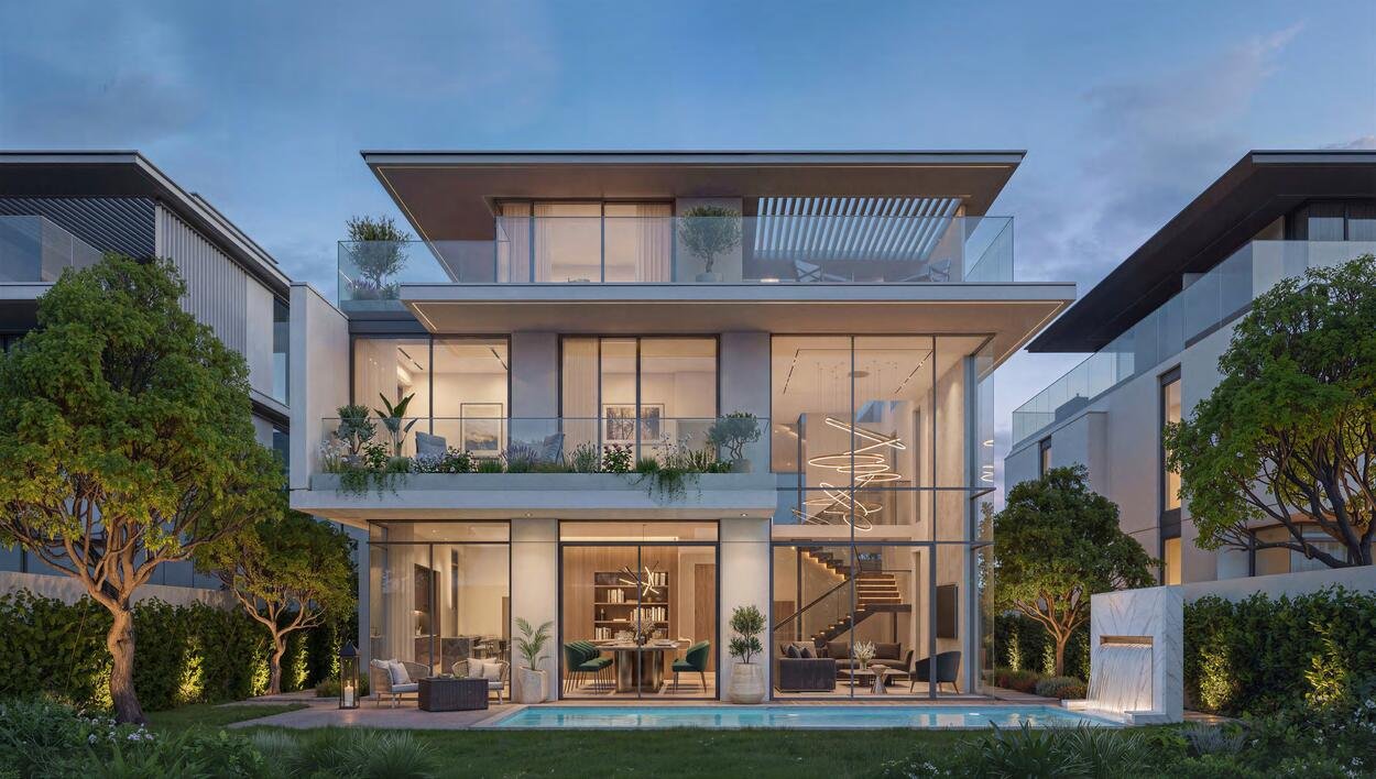 Six-bedroom standalone villa, garden elevation