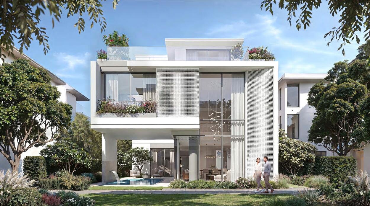 Five-bedroom standalone villa, garden elevation
