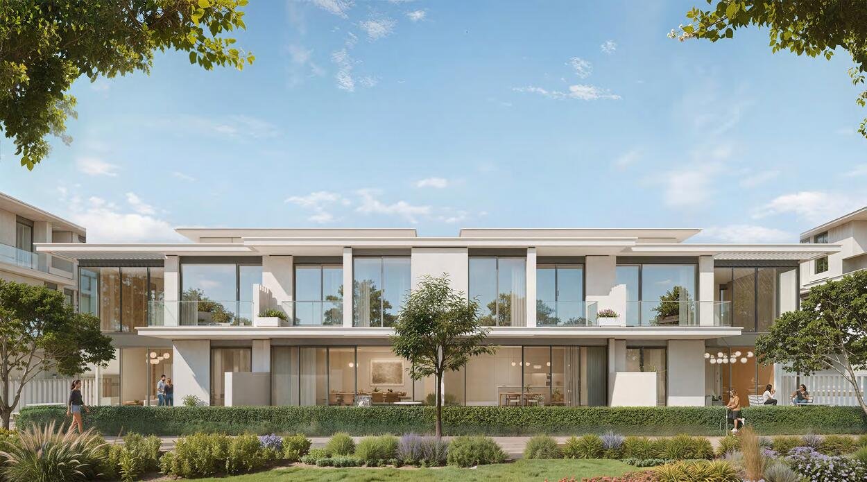 Plex townhouse cluster, garden elevation