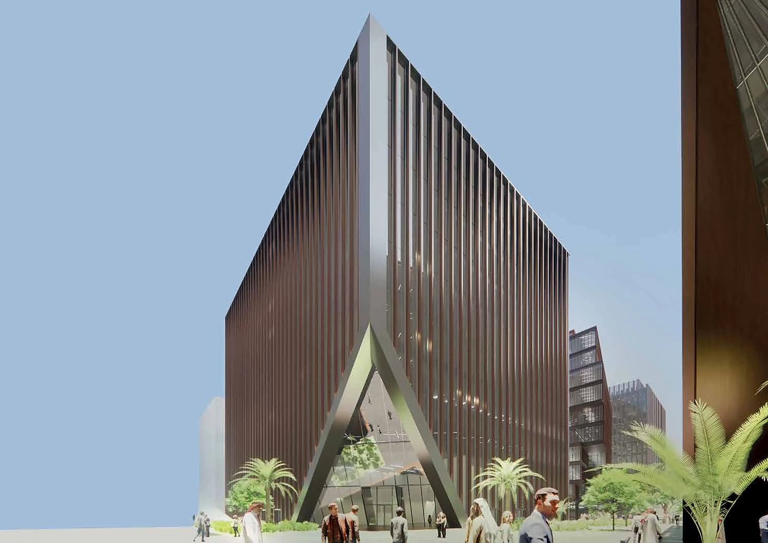 District 11 building D6 with a triangular entrance (artist's impression)